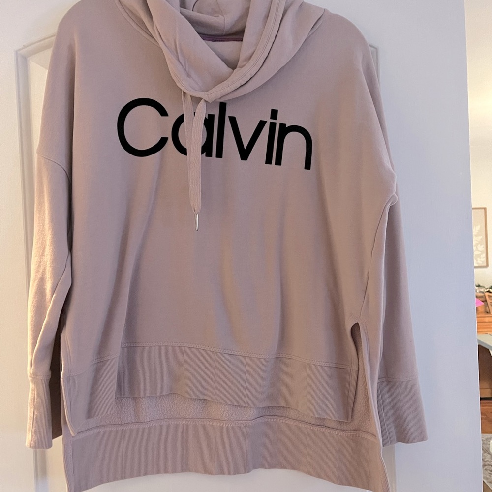 Calvin Klein blush pink cowl neck sweatshirt